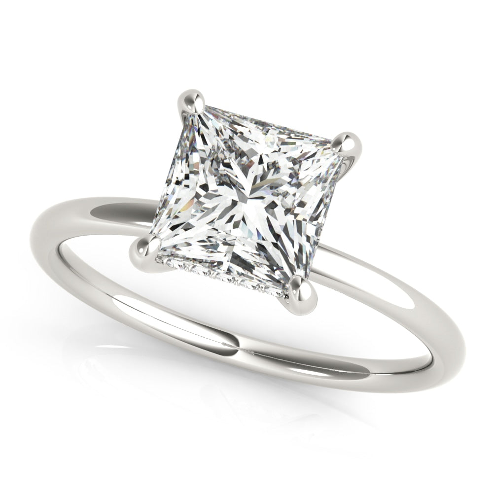 14K White Gold Princess Cut Diamond Engagement Ring – GDS