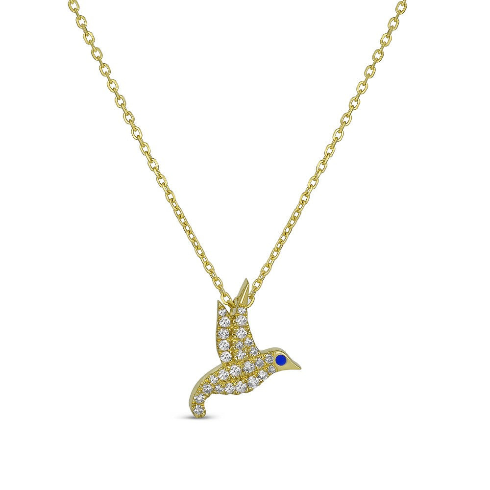 Hummingbird necklace store white gold