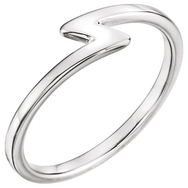 14KT Gold Notched Stackable Ring 4 / White,4.5 / White,5 / White,5.5 / White,6 / White,6.5 / White,7 / White,7.5 / White,8 / White,8.5 / White,9 / White