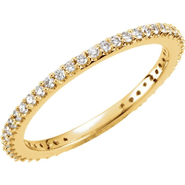 14KT Gold 1/3 CTW Round Diamond Stackable Ring 4 / Yellow,4.5 / Yellow,5 / Yellow,5.5 / Yellow,6 / Yellow,6.5 / Yellow,7 / Yellow,7.5 / Yellow,8 / Yellow,8.5 / Yellow,9 / Yellow