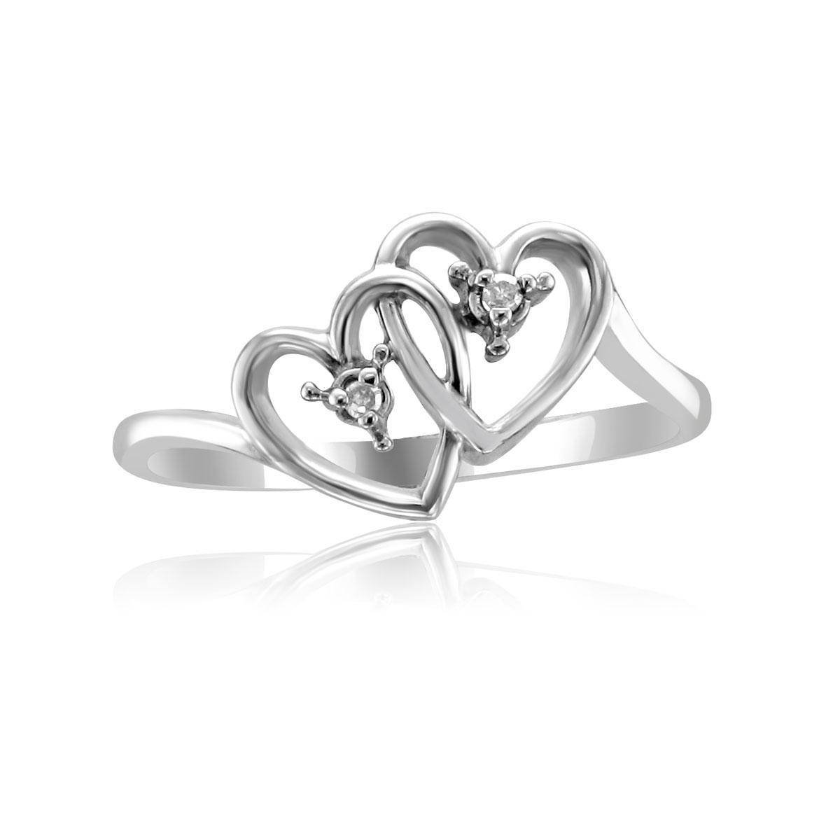 Double heart deals promise ring