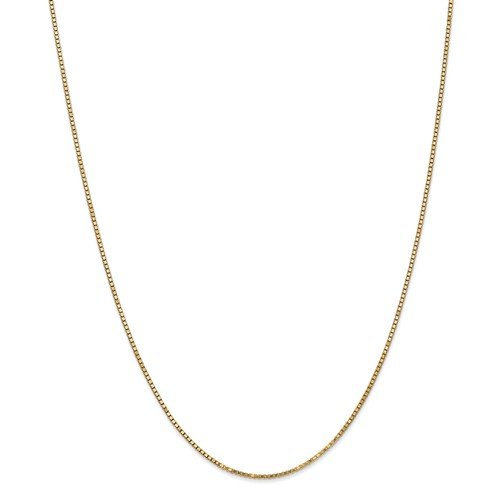 14KT Gold 1.3MM Box Chain Necklace - 4 Lengths 16 in. / Yellow,18 in. / Yellow,20 in. / Yellow,24 in. / Yellow