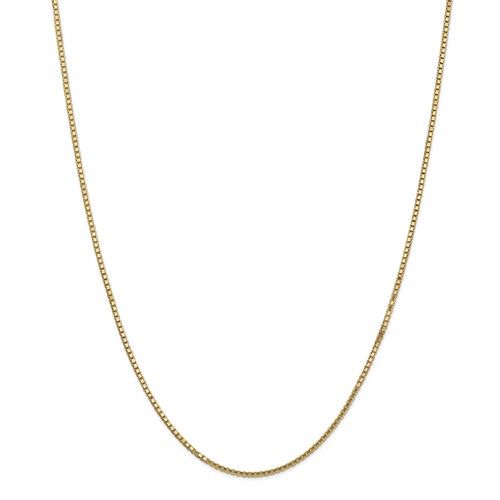 14KT Gold 1.5MM Box Chain Necklace - 4 Length 16 in. / Yellow,18 in. / Yellow,20 in. / Yellow,24 in. / Yellow