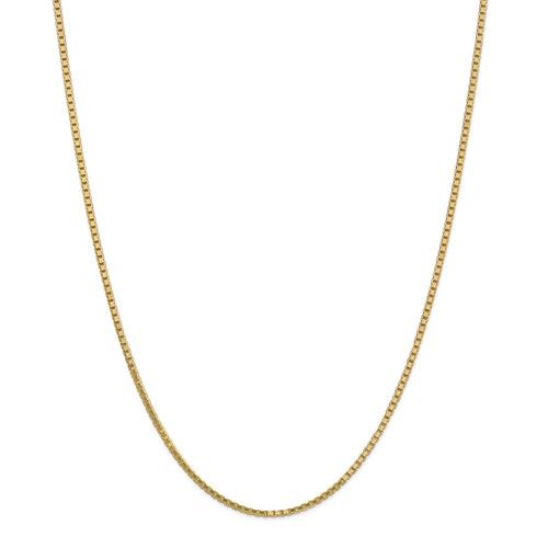 14KT Gold 1.9MM Box Chain Necklace - 5 Lengths 16 Inch / Yellow,18 Inch / Yellow,20 Inch / Yellow,24 Inch / Yellow,30 Inch / Yellow