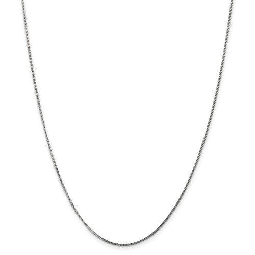 14KT GOLD 1.3MM CURB CHAIN NECKLACE - 4 LENGTHS 16 Inch / White,18 Inch / White,20 Inch / White,24 Inch / White