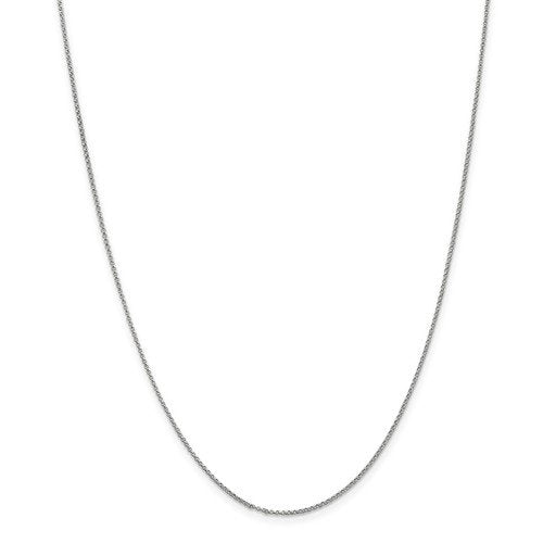 14KT Gold 1.15MM Rolo Chain Necklace - 4 Lengths Available 16 Inch / White,18 Inch / White,20 Inch / White,24 Inch / White