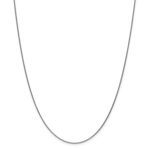 14KT Gold 1MM Cable Chain Necklace -  3 Lengths 16 Inch / White,20 Inch / White,18 Inch / White