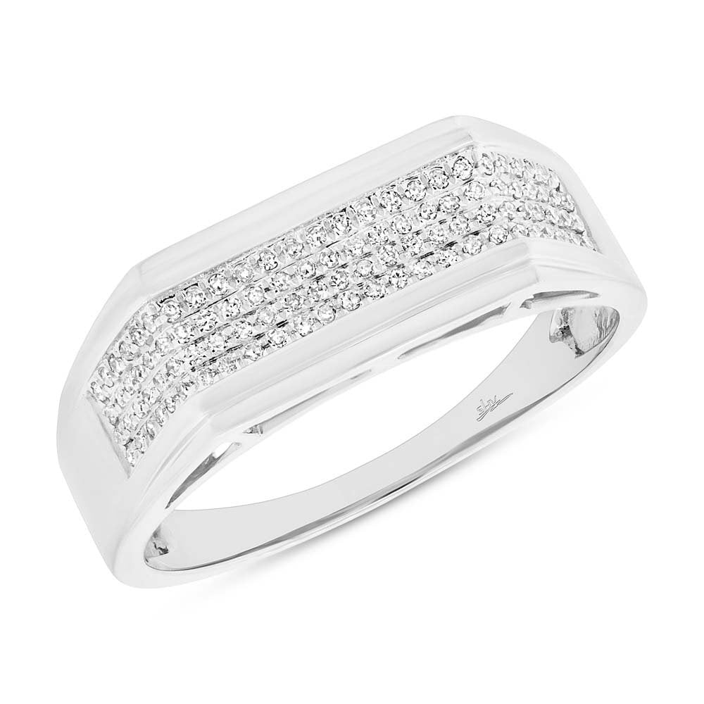 Men's 14KT Gold .24 CTW Diamond Fashion Ring White
