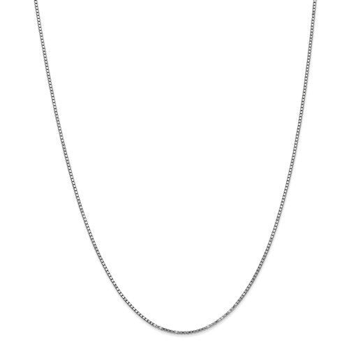 14KT Gold 1.3MM Box Chain Necklace - 4 Lengths 16 in. / White,18 in. / White,20 in. / White,24 in. / White