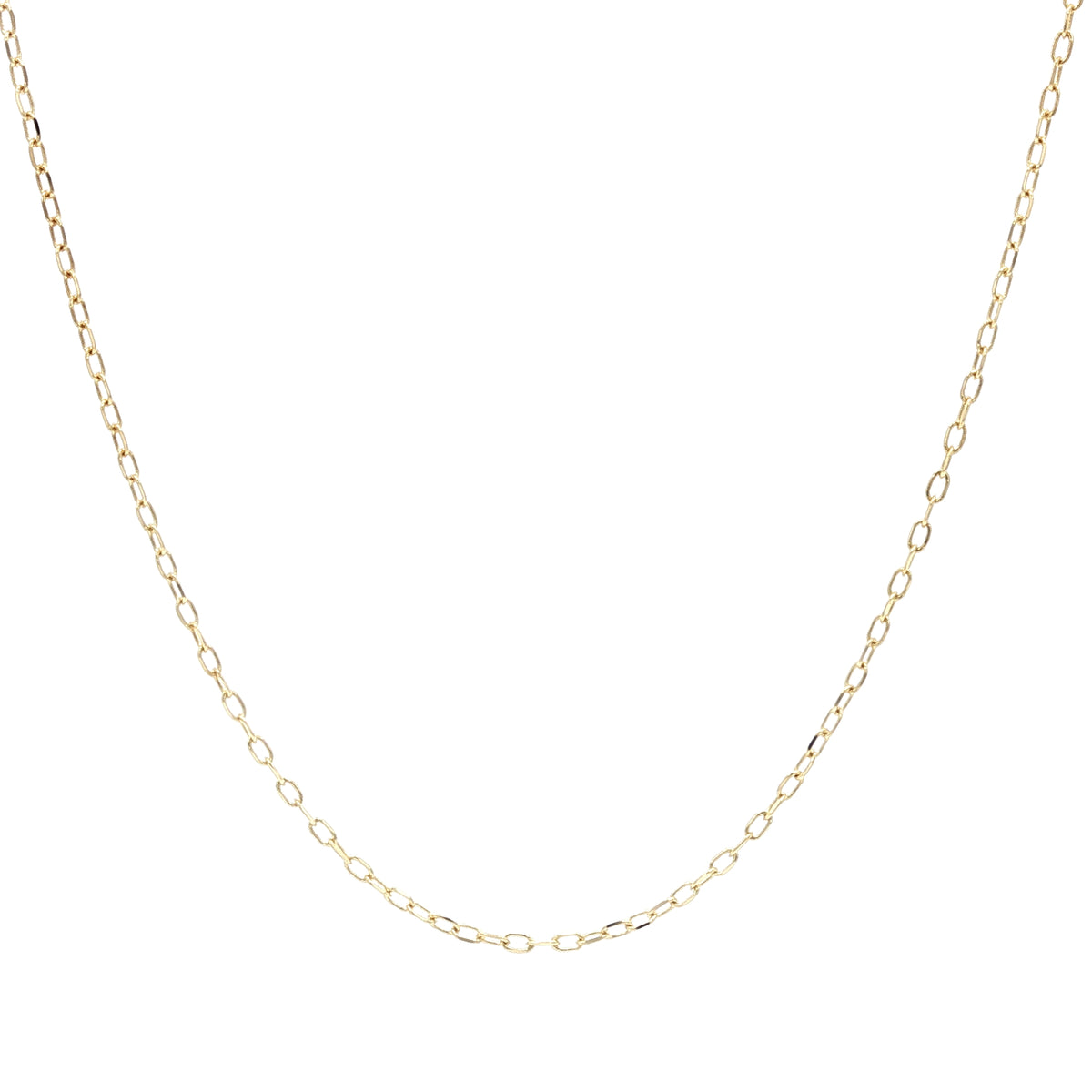 14KT GOLD .75MM DIAMOND CUT CABLE LINK CHAIN - 2 COLORS & 3 LENGTHS Yellow / 16",Yellow / 18",Yellow / 20"