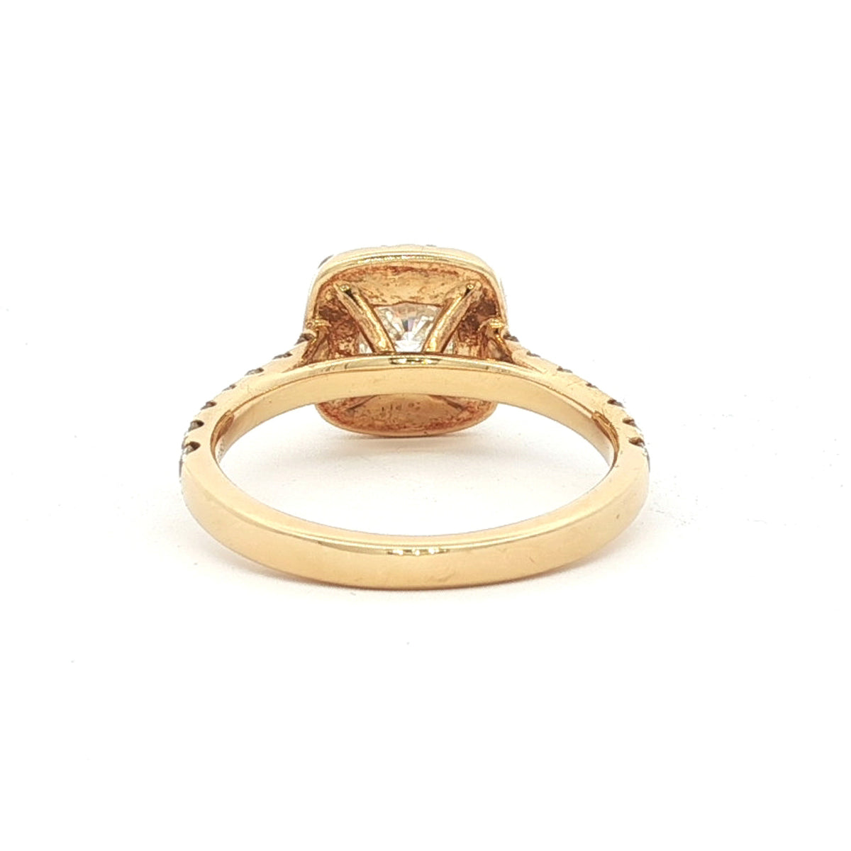 18kt Yellow Gold 1.83 CTW Cushion Halo Engagement Ring 5,5.5,6,6.5,7,7.5,8