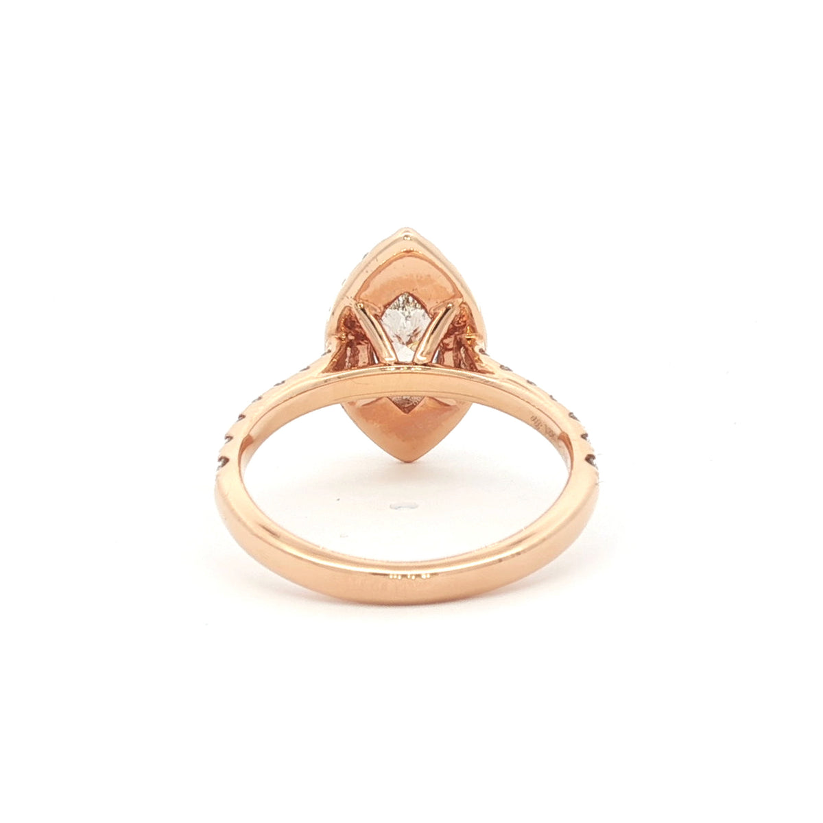 18kt Rose Gold 1.77 CTW Marquise Halo Engagement Ring 5,5.5,6,6.5,7,7.5,8