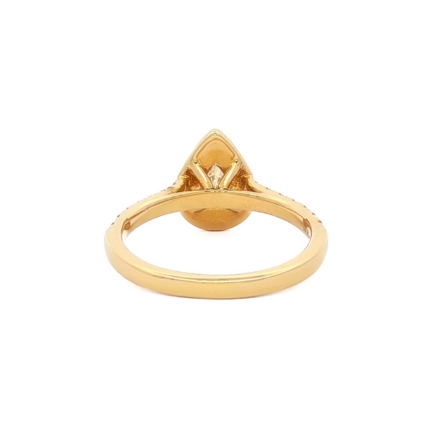 14kt Yellow Gold 1.04 ctw Pear Halo Engagement Ring 5,5.5,6,6.5,7,7.5,8