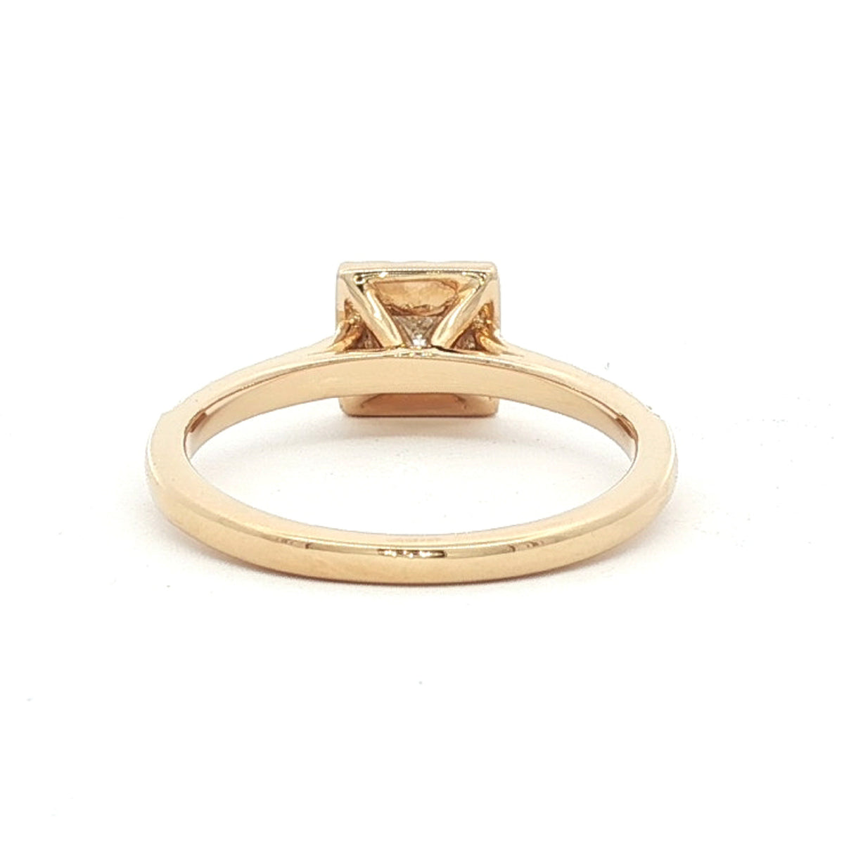 14kt Yellow Gold .50 CTW Princess Halo Engagement Ring 5,5.5,6,6.5,7,7.5,8