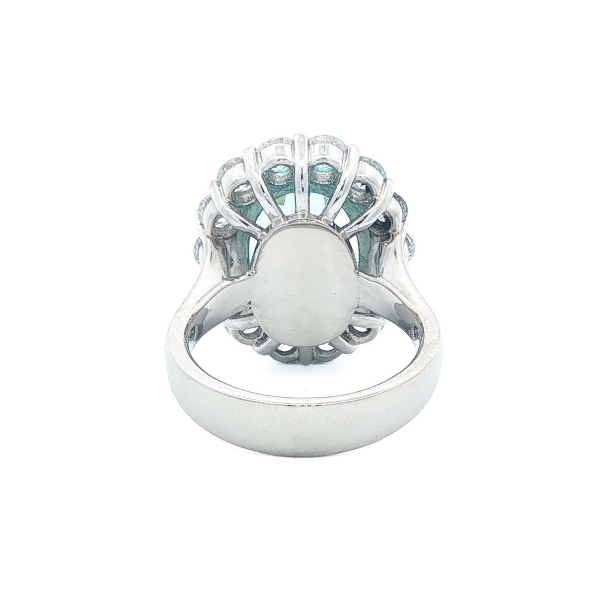 Juleve 5.92 ct Paraiba Tourmaline & 2.46 ctw Diamond Halo Ring 5.5,6,6.5,7,7.5