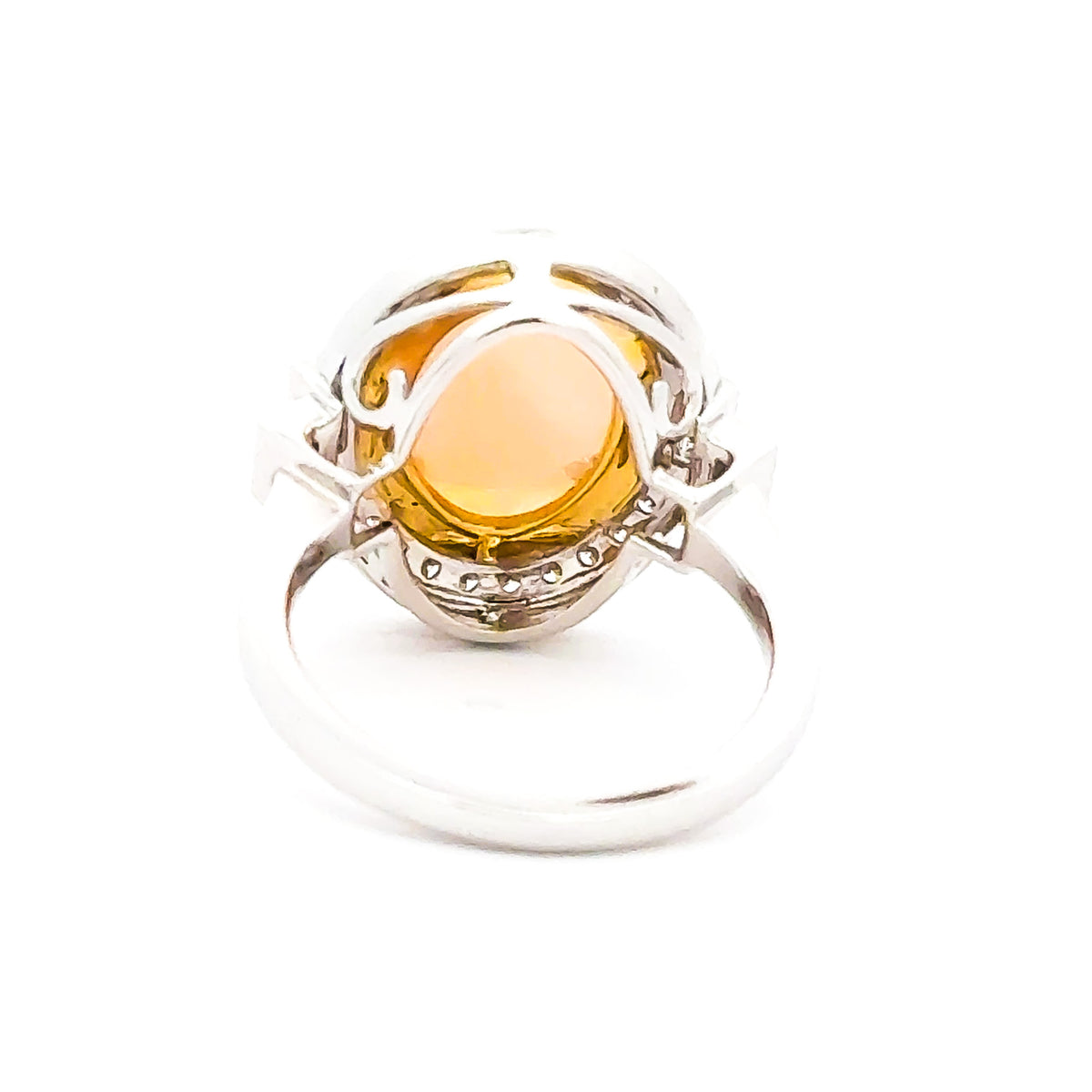 18kt 1.90 ct Oval Opal & .63 ctw Diamond Halo Ring 5.5,6,6.5,7,7.5