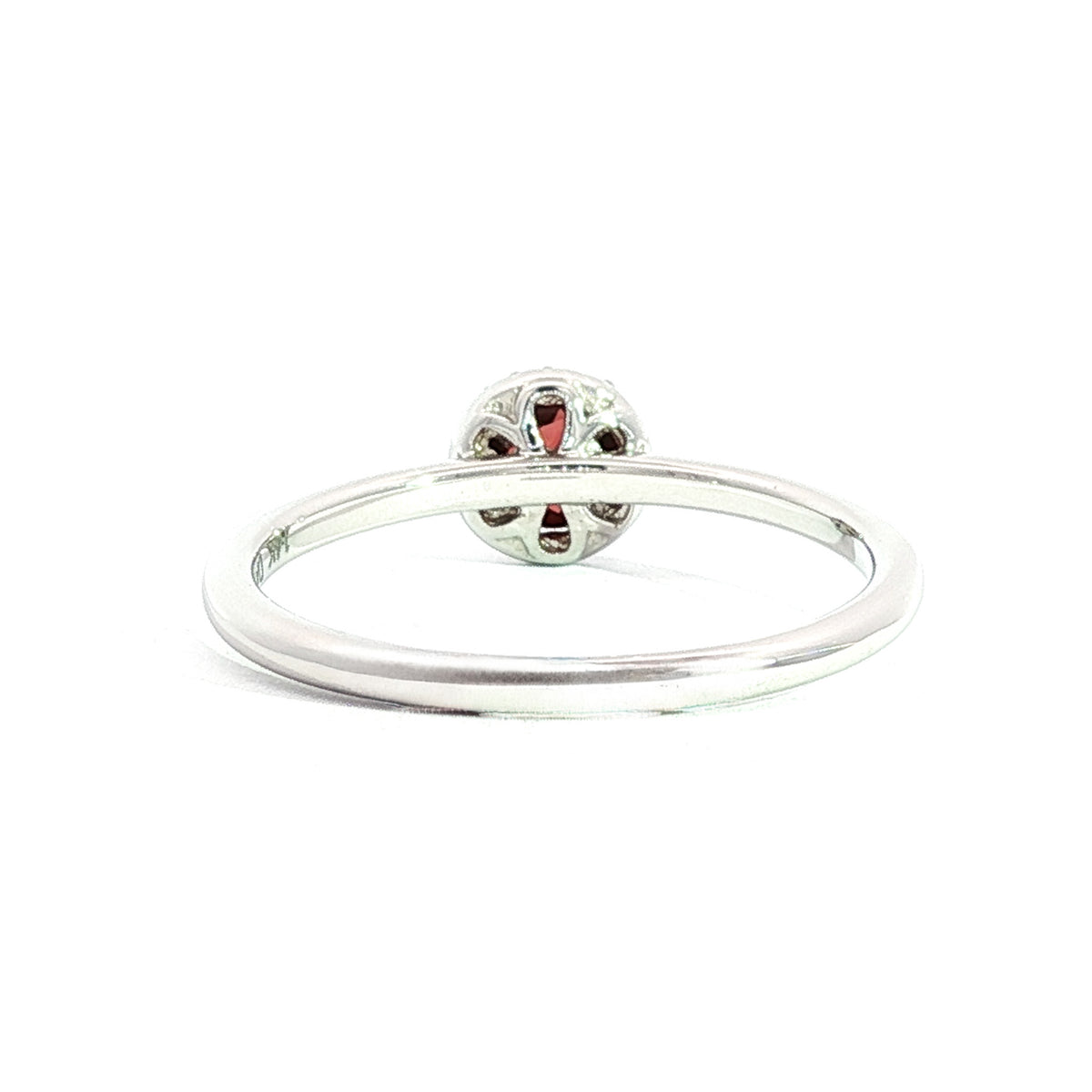 14kt Gold Garnet and Diamond Halo Ring Yellow / 4,Yellow / 4.5,Yellow / 5,Yellow / 5.5,Yellow / 6,Yellow / 6.5,Yellow / 7,Yellow / 7.5,Yellow / 8,Yellow / 8.5,Yellow / 9,White / 4,White / 4.5,White / 5,White / 5.5,White / 6,White / 6.5,White / 7,White / 7.5,White / 8,White / 8.5,White / 9