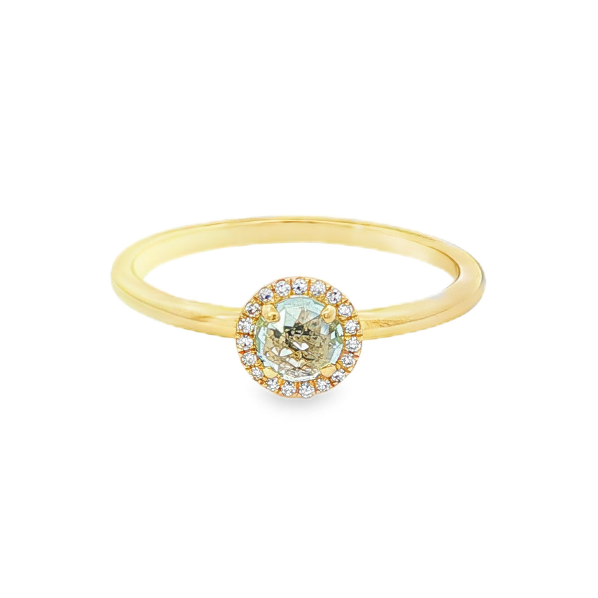14kt Gold Aquamarine and Diamond Halo Ring Yellow / 4,Yellow / 4.5,Yellow / 5,Yellow / 5.5,Yellow / 6,Yellow / 6.5,Yellow / 7,Yellow / 7.5,Yellow / 8,Yellow / 8.5,Yellow / 9