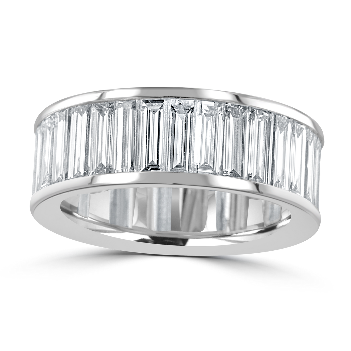 PLATINUM 6.08CTW DIAMOND ETERNITY BAND 6.5