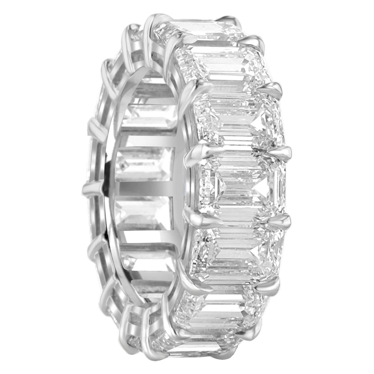 18KT WHITE GOLD 15.46CTW DIAMOND ETERNITY BAND 6.5