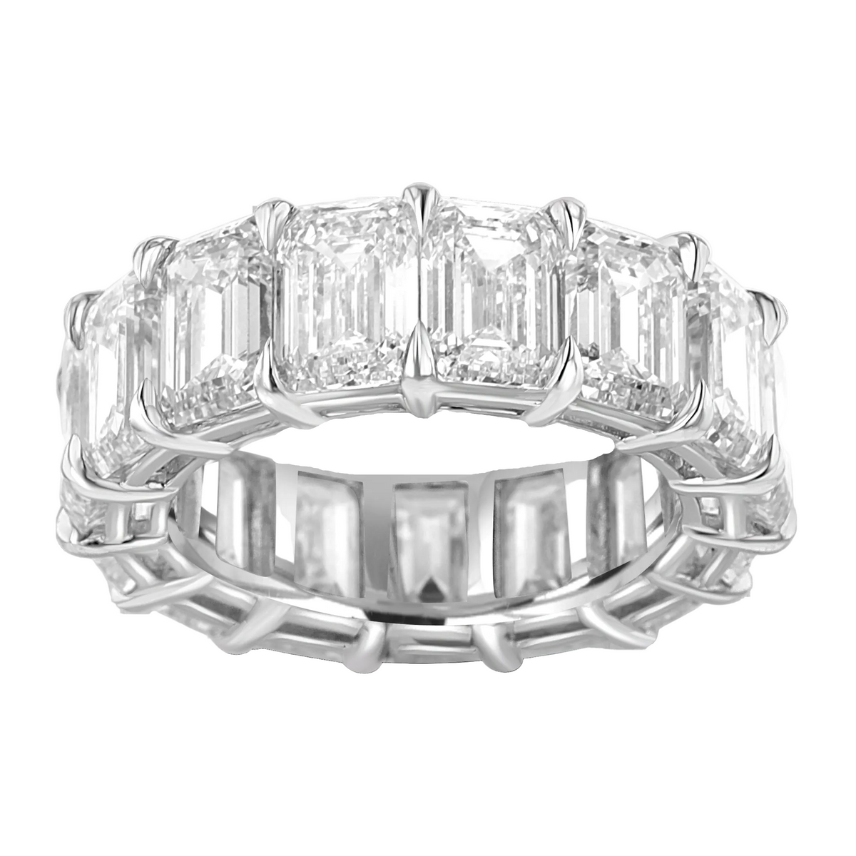 18KT WHITE GOLD 15.46CTW DIAMOND ETERNITY BAND 6.5