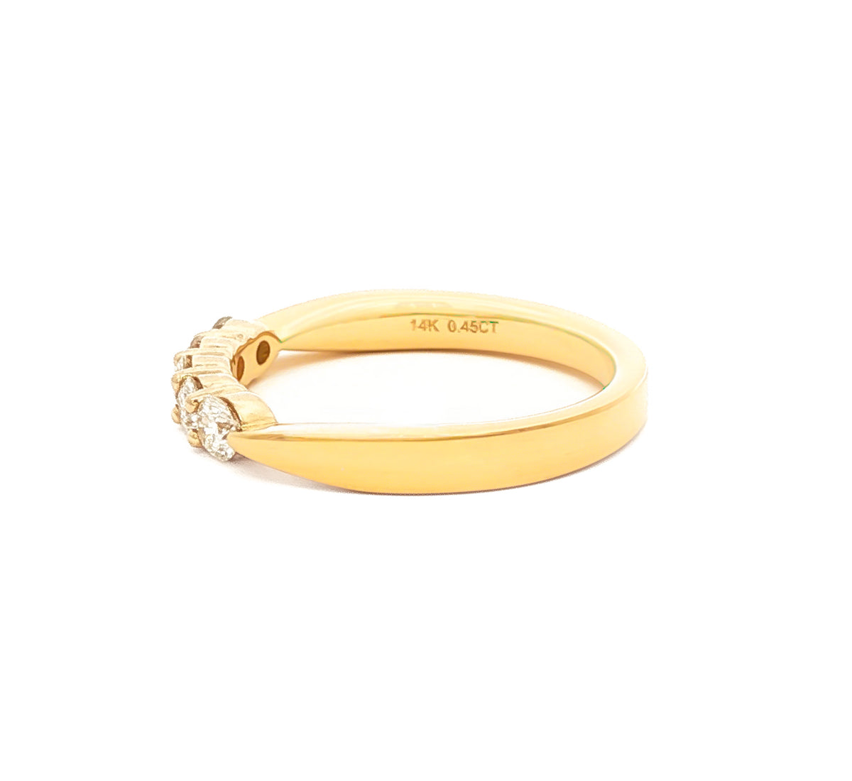 14kt Gold .50 ctw 5 Stone Slightly Tapered Diamond Band Yellow / 4,Yellow / 4.5,Yellow / 5,Yellow / 5.5,Yellow / 6,Yellow / 6.5,Yellow / 7,Yellow / 7.5,Yellow / 8,Yellow / 8.5,Yellow / 9,White / 4,White / 4.5,White / 5,White / 5.5,White / 6,White / 6.5,White / 7,White / 7.5,White / 8,White / 8.5,White / 9