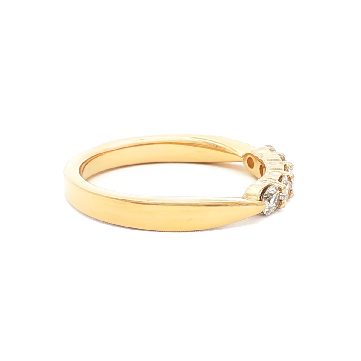 14kt Gold .50 ctw 5 Stone Slightly Tapered Diamond Band Yellow / 4,Yellow / 4.5,Yellow / 5,Yellow / 5.5,Yellow / 6,Yellow / 6.5,Yellow / 7,Yellow / 7.5,Yellow / 8,Yellow / 8.5,Yellow / 9,White / 4,White / 4.5,White / 5,White / 5.5,White / 6,White / 6.5,White / 7,White / 7.5,White / 8,White / 8.5,White / 9