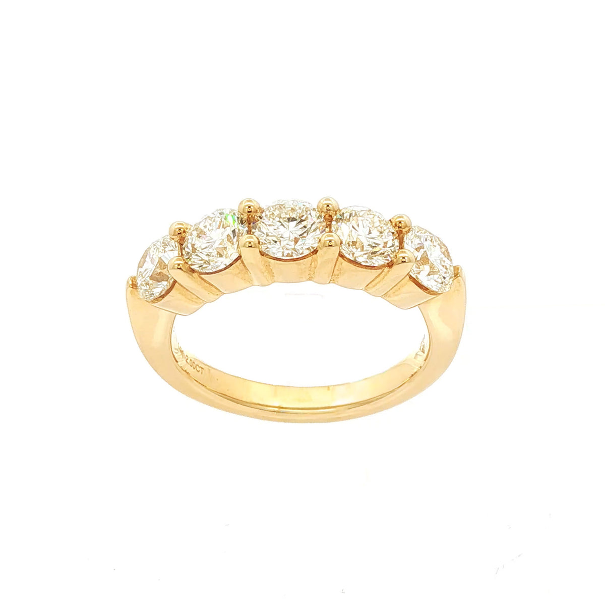 14kt Gold 2.00 ctw 5 Stone Slightly Tapered Diamond Band Yellow / 4,Yellow / 4.5,Yellow / 5,Yellow / 5.5,Yellow / 6,Yellow / 6.5,Yellow / 7,Yellow / 7.5,Yellow / 8,Yellow / 8.5,Yellow / 9,White / 4,White / 4.5,White / 5,White / 5.5,White / 6,White / 6.5,White / 7,White / 7.5,White / 8,White / 8.5,White / 9