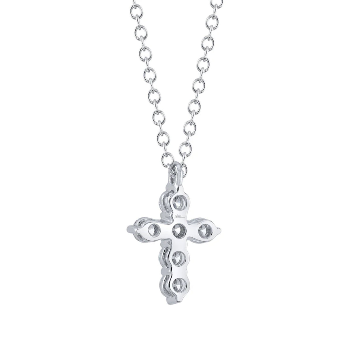 14kt Gold .25 ctw Diamond Cross Necklace White,Gold