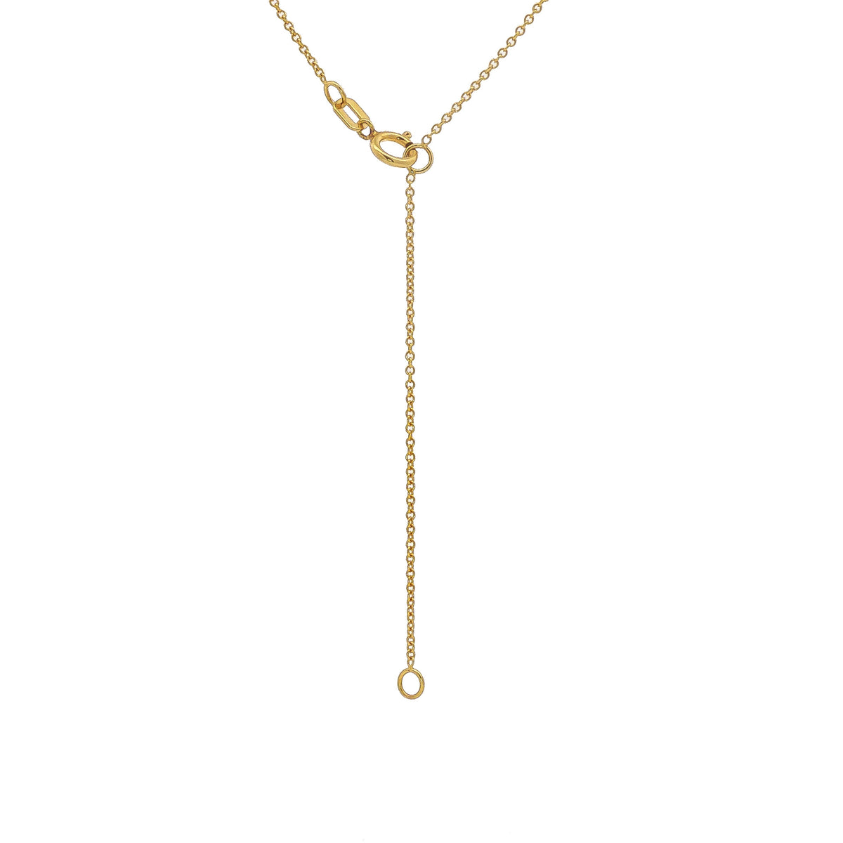 18K Yellow Gold .08 ctw Diamond Palm Tree Pendant Necklace