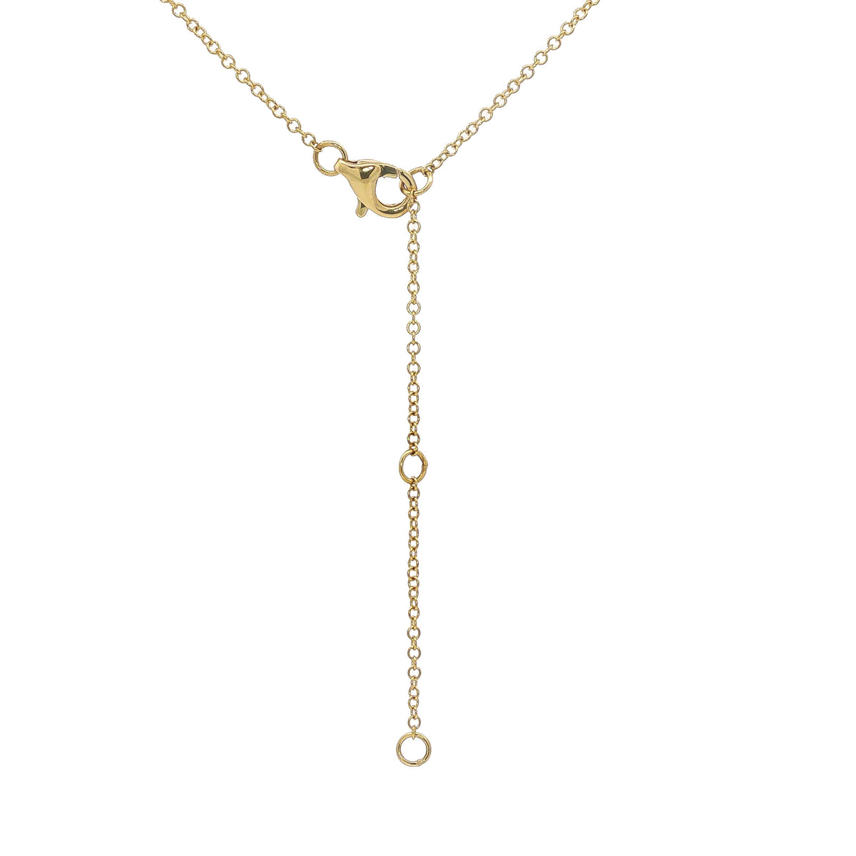 14K Yellow Gold Mother-of-Pearl and .05 ctw Diamond Anchor Pendant Necklace
