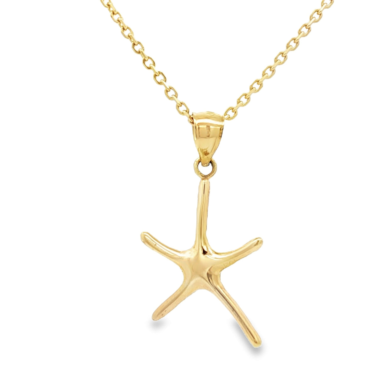 14kt Yellow Gold Small Polished Starfish Pendant