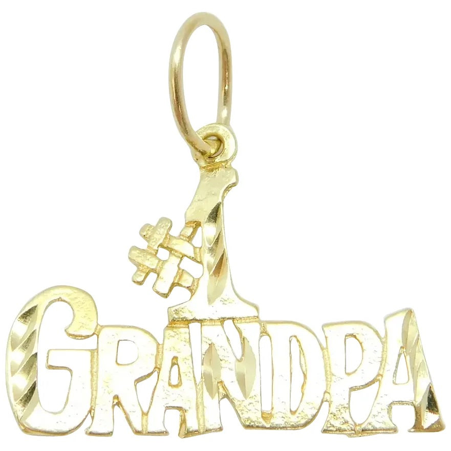 14kt Yellow Gold #1 Grandpa Charm