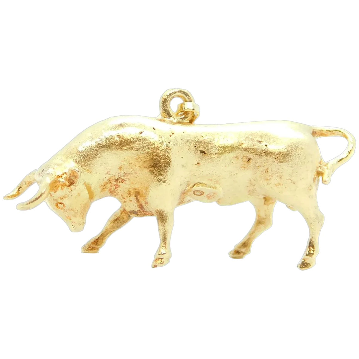 18ktt Yellow Gold Bull Taurus Zodiac Pendant