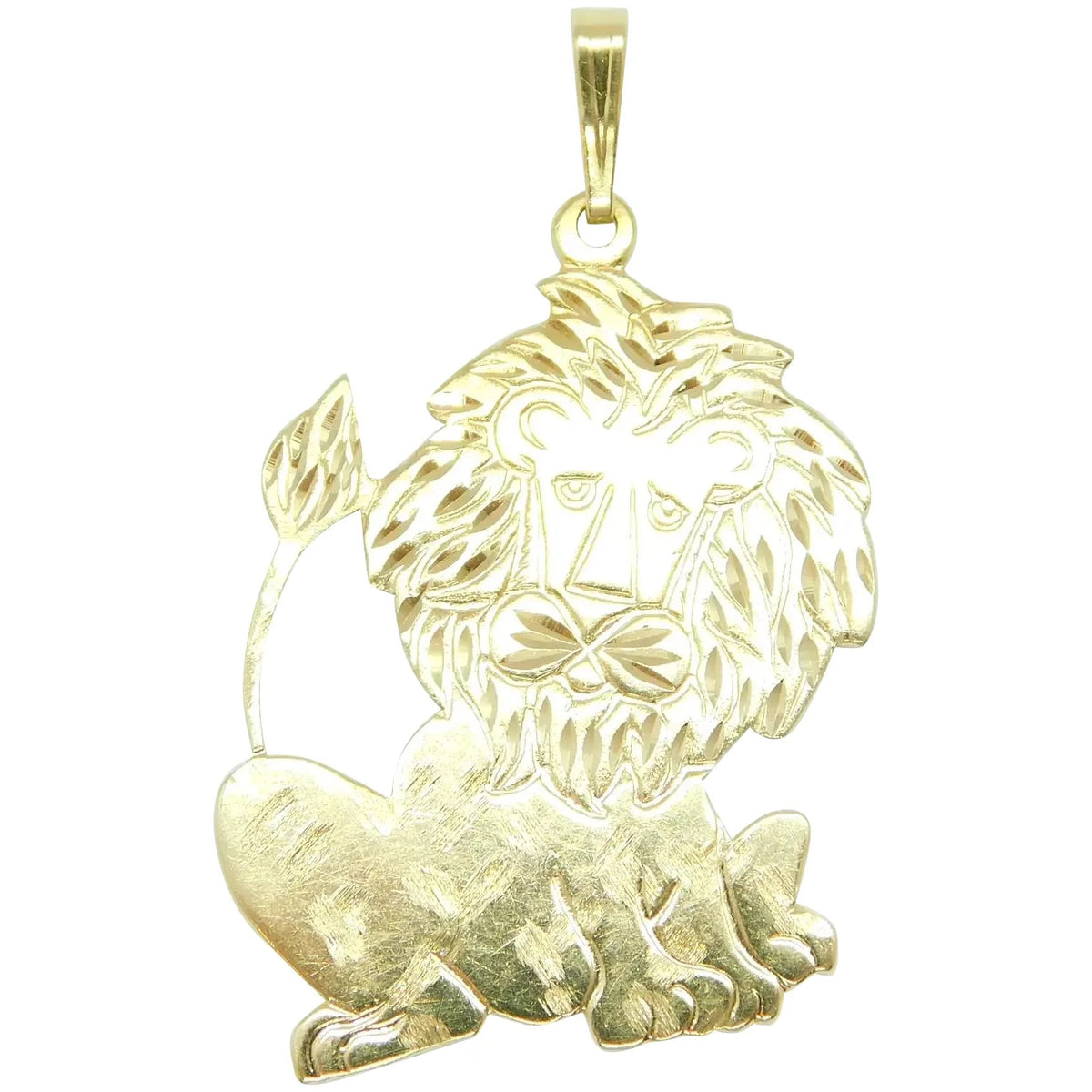 14kt Yellow Gold Big Lion Pendant