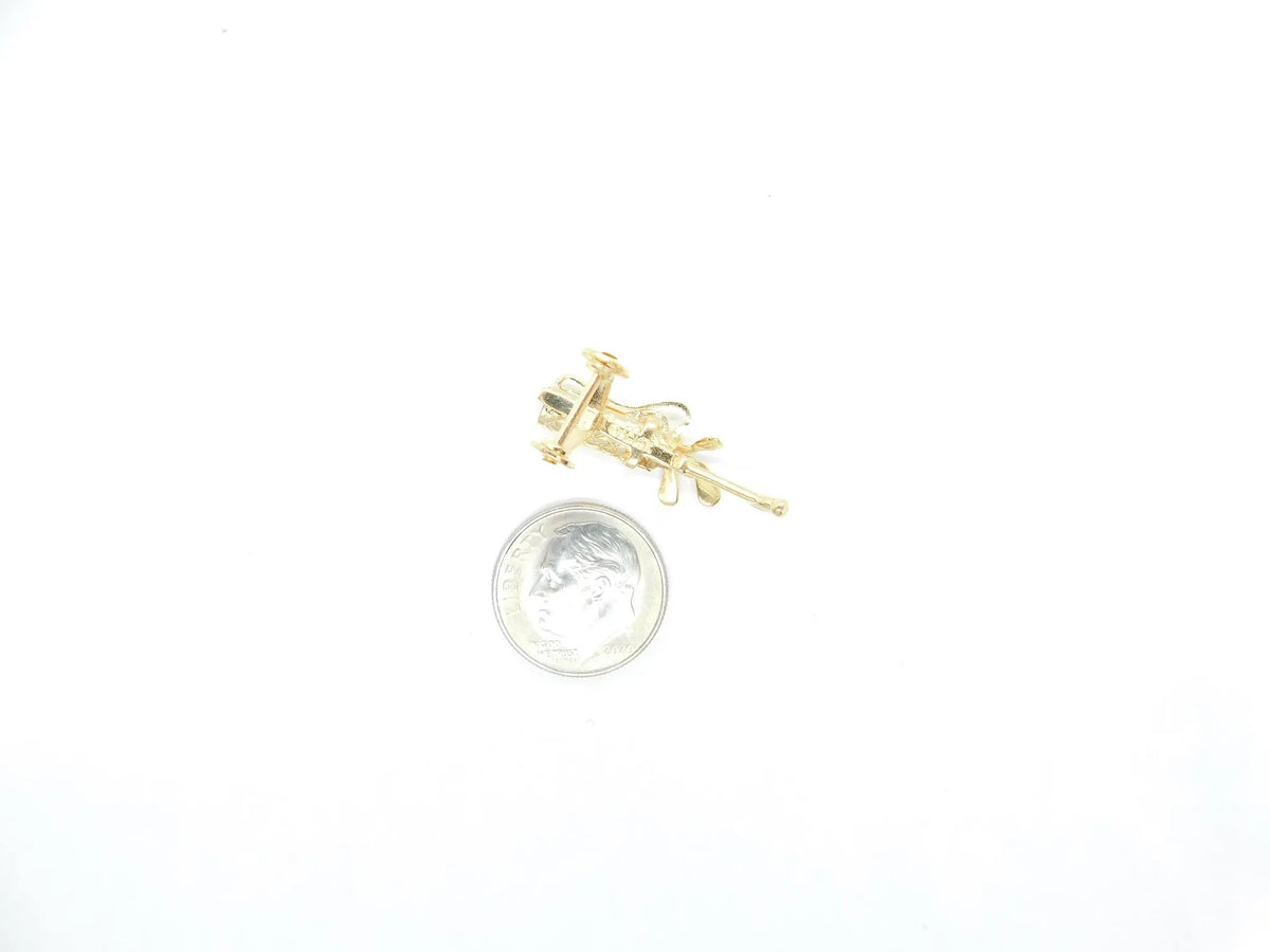 14kt Yellow Gold Golf Caddy, Bag and Clubs Charm