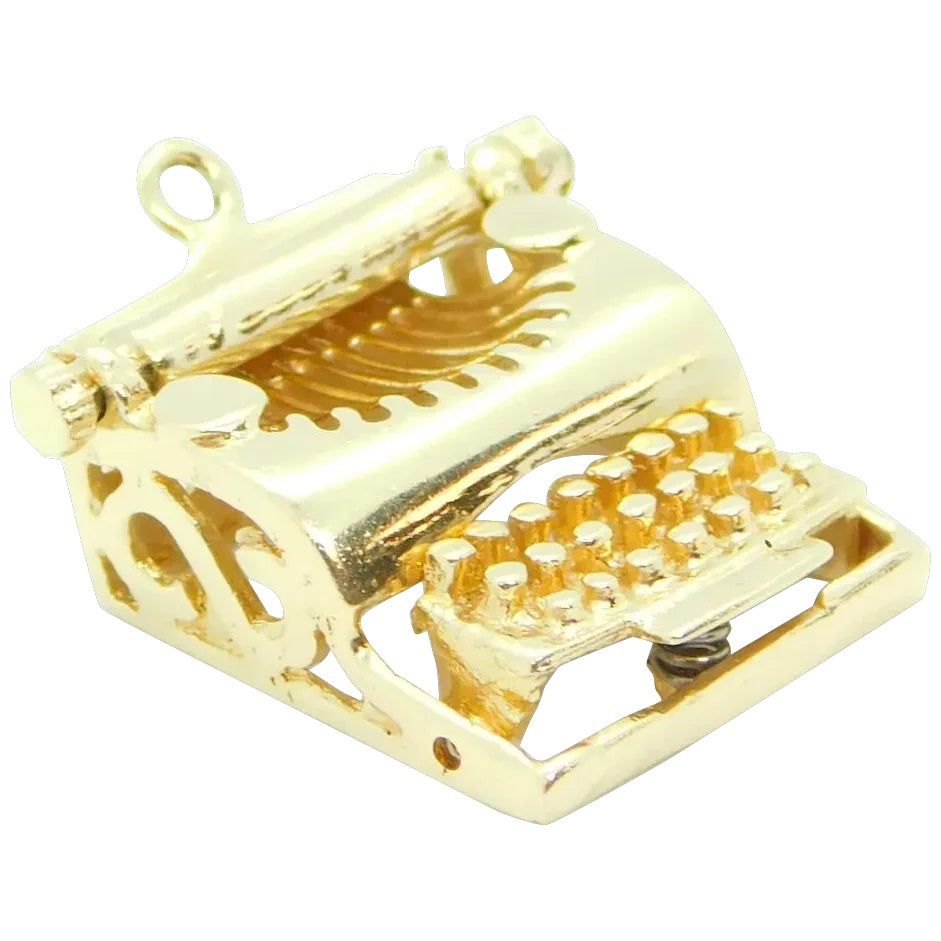 14kt Yellow Gold Typewriter Charm