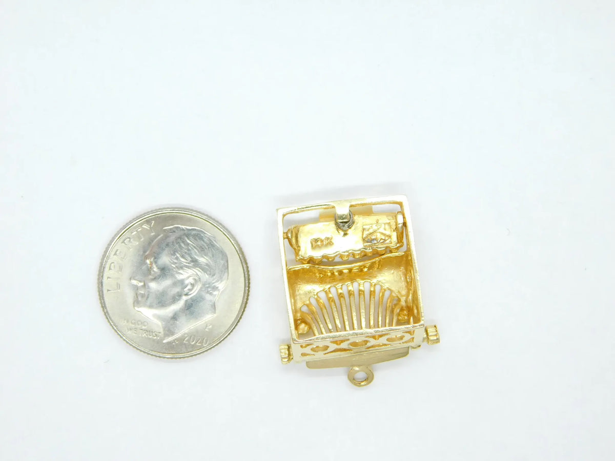 14kt Yellow Gold Typewriter Charm