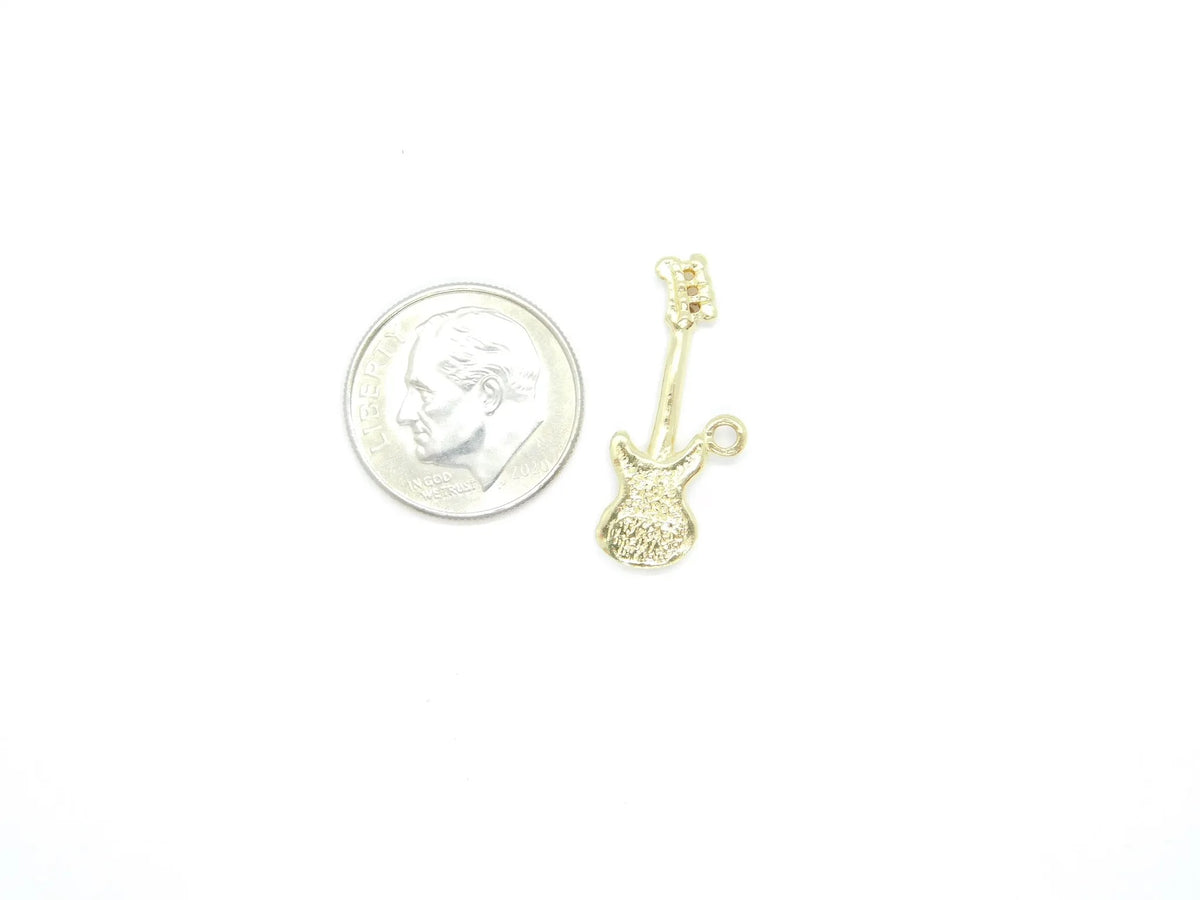 14kt Yellow Gold Electric Guitar Charm