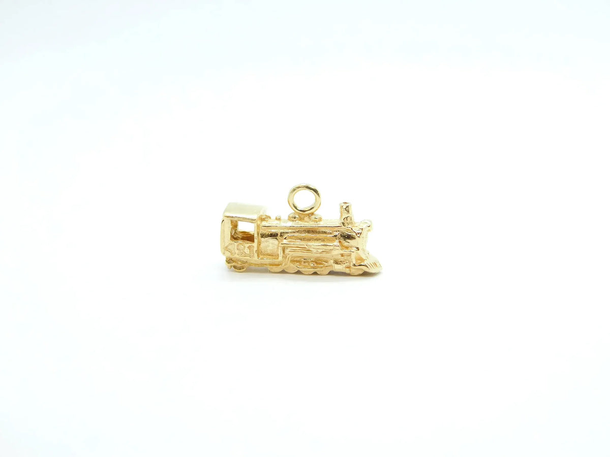 14kt Yellow Gold Train Locomotive Charm