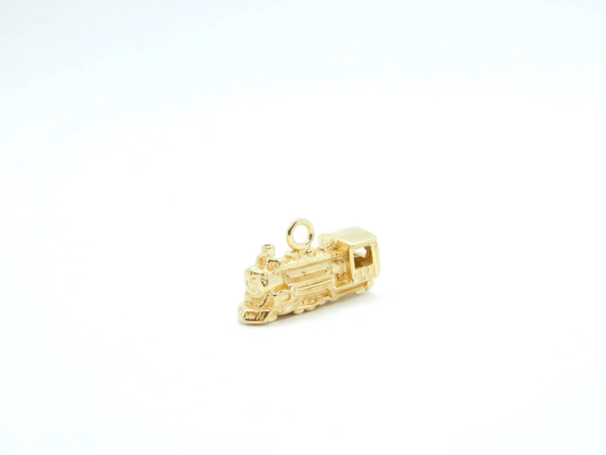 14kt Yellow Gold Train Locomotive Charm