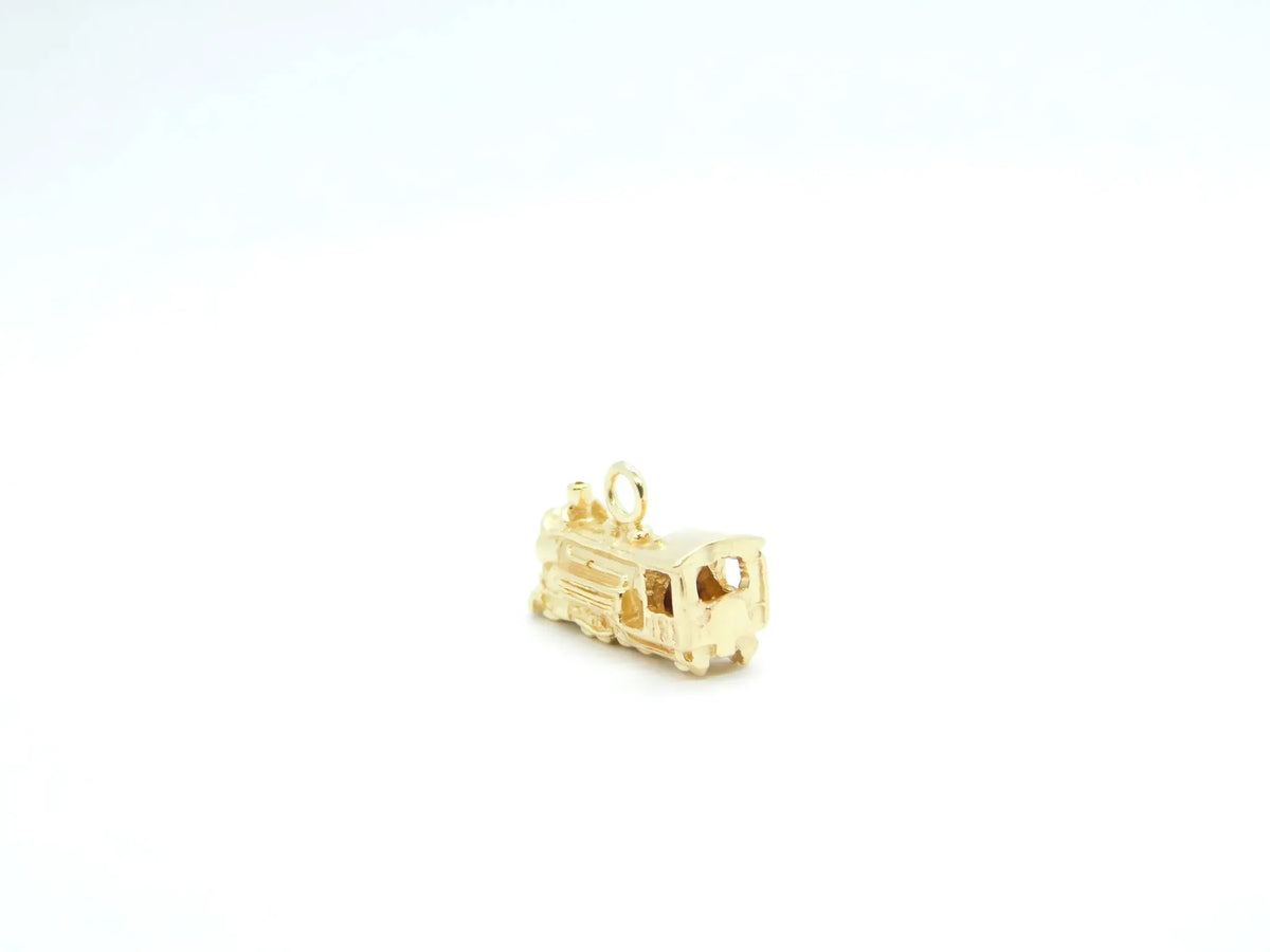 14kt Yellow Gold Train Locomotive Charm