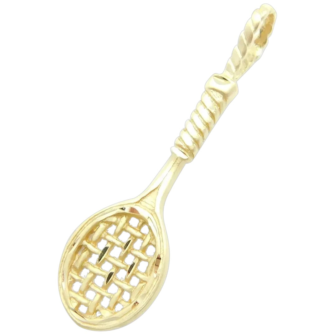 14kt Yellow Gold Tennis Racket Charm