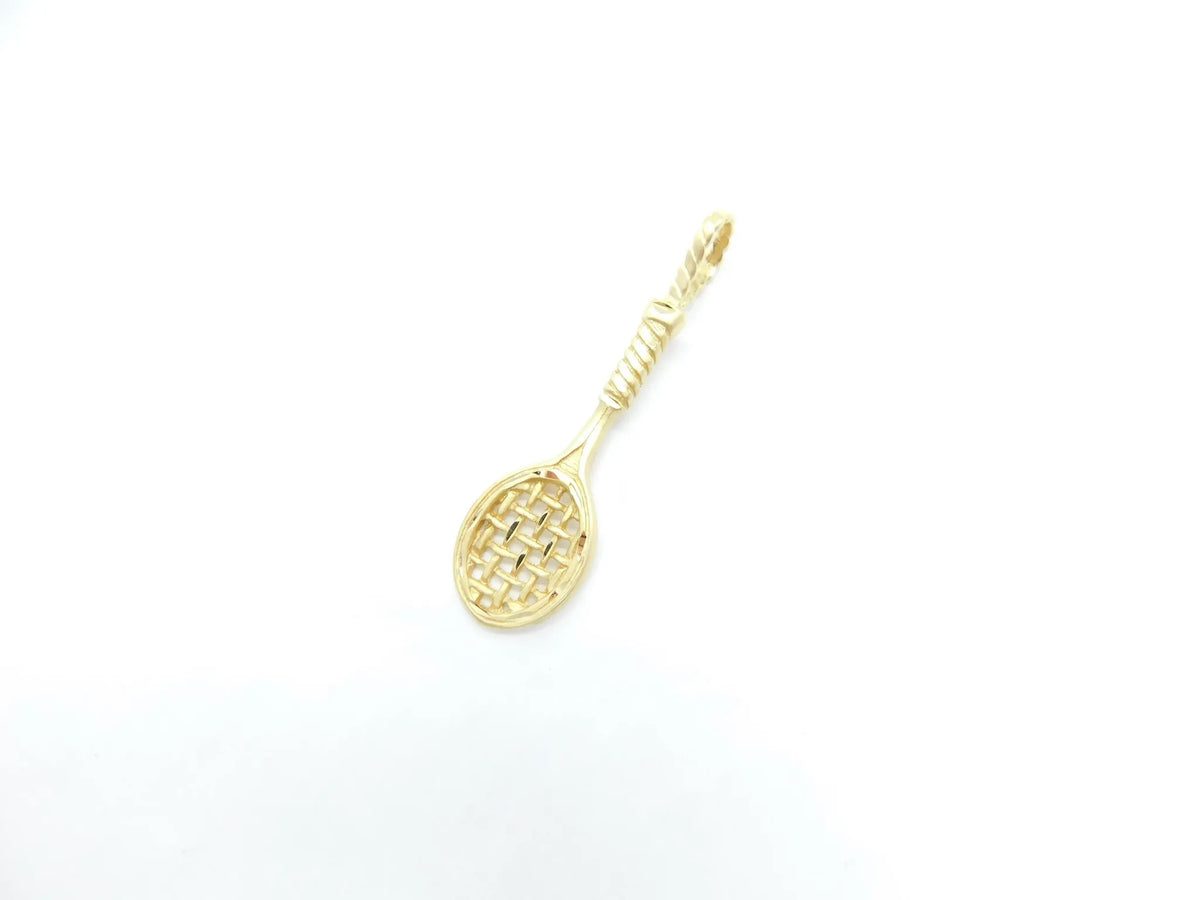 14kt Yellow Gold Tennis Racket Charm