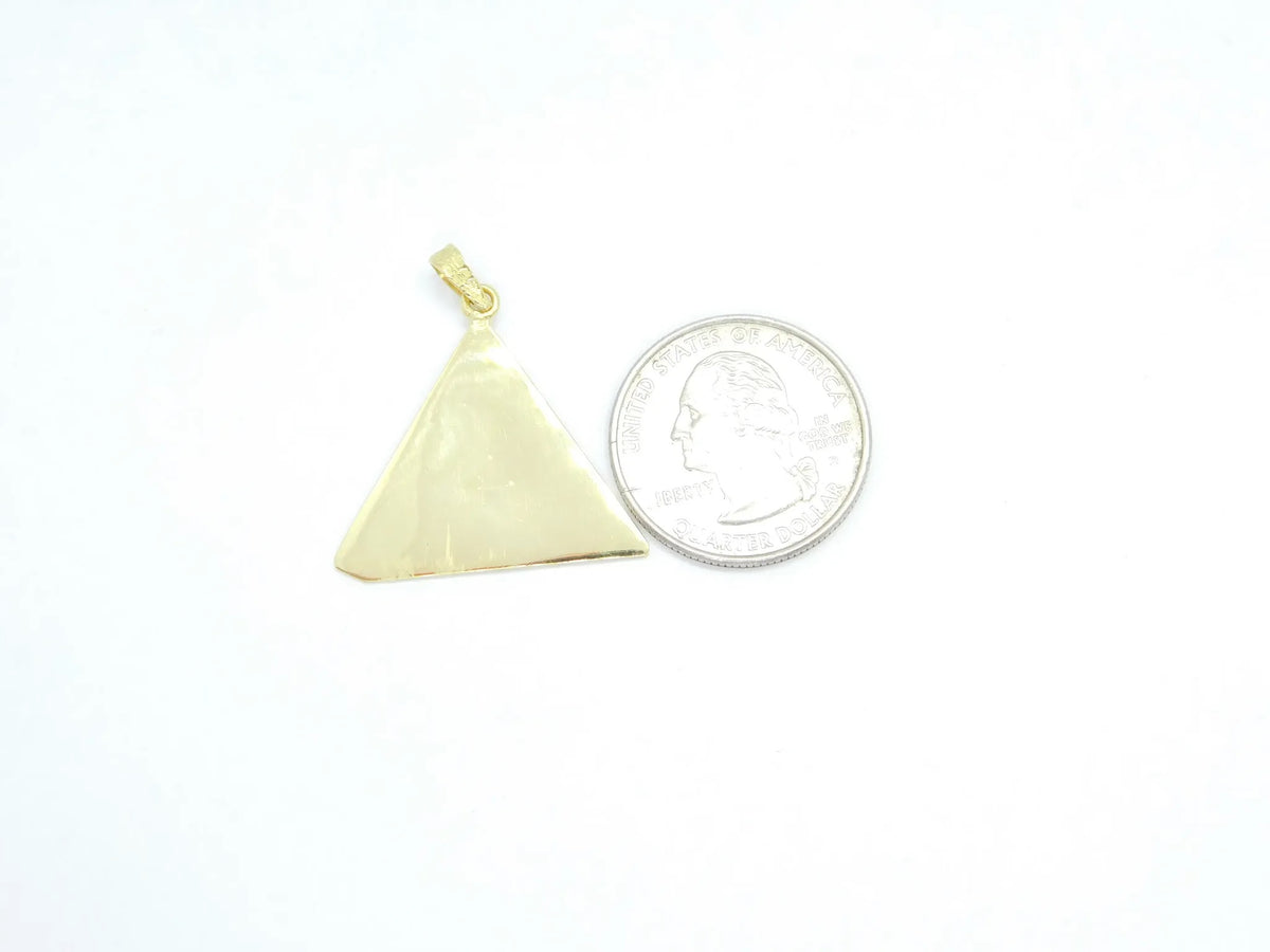 18kt Yellow Gold Eye of Horus Pyramid Pendant