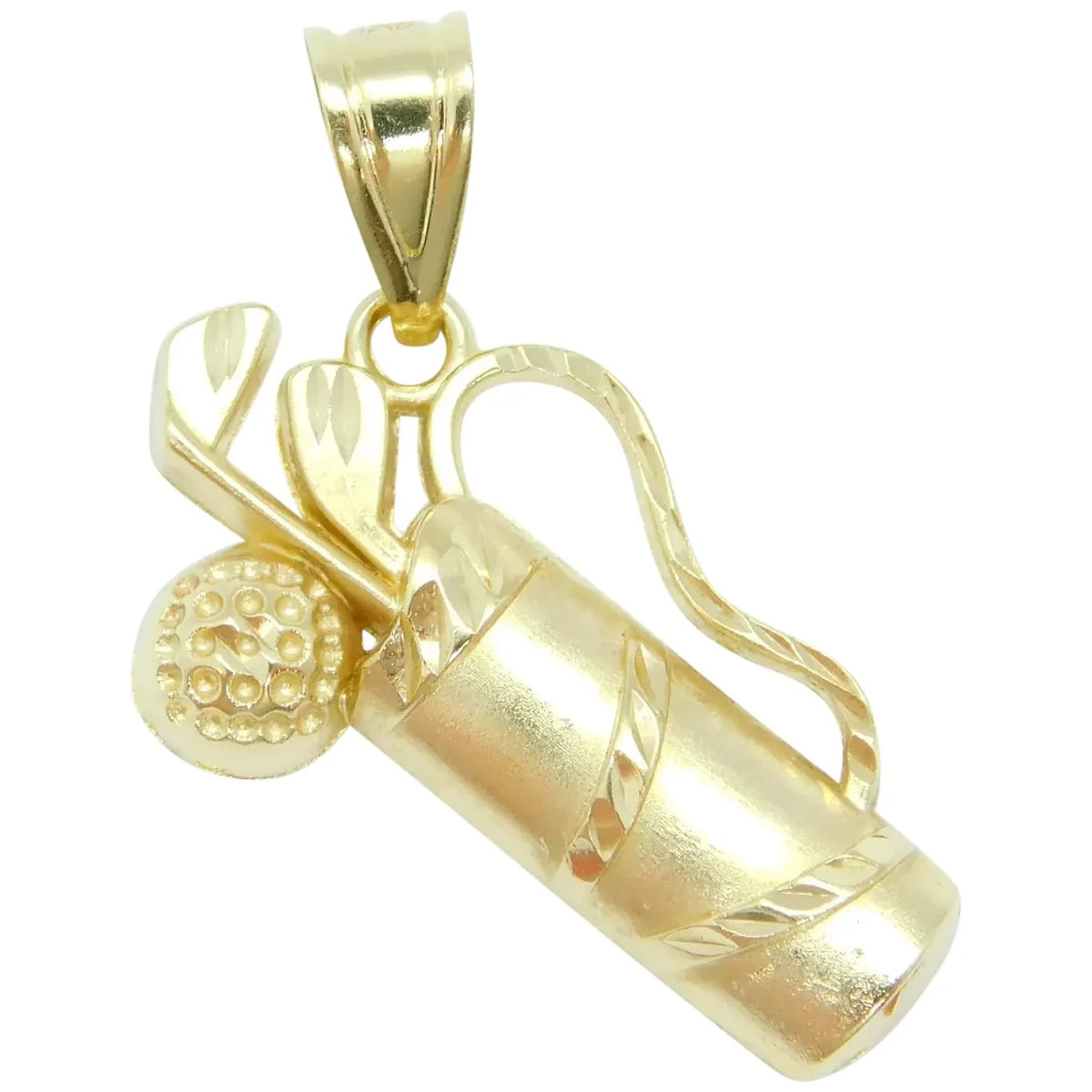 14kt Yellow Gold Golf Bag, Ball and Clubs Charm / Pendant