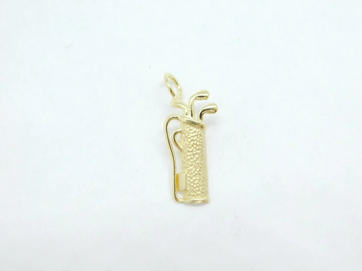14kt Yellow Gold Golf Bag and Clubs Charm