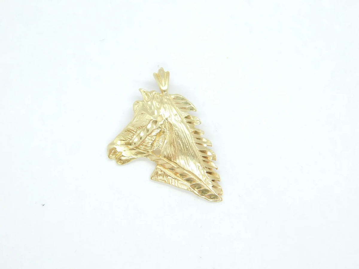 14kt Yellow Gold Horse Head Charm / Pendant