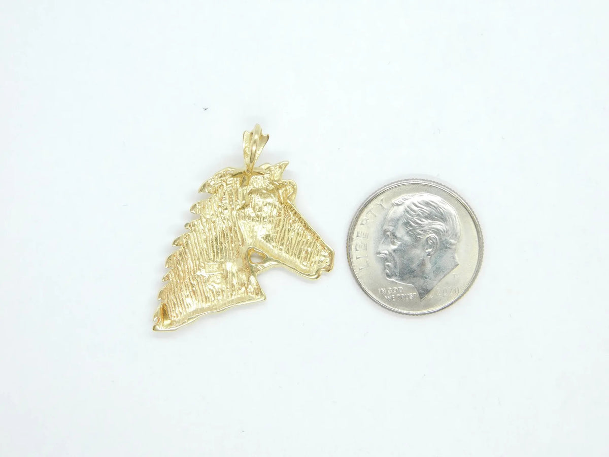 14kt Yellow Gold Horse Head Charm / Pendant