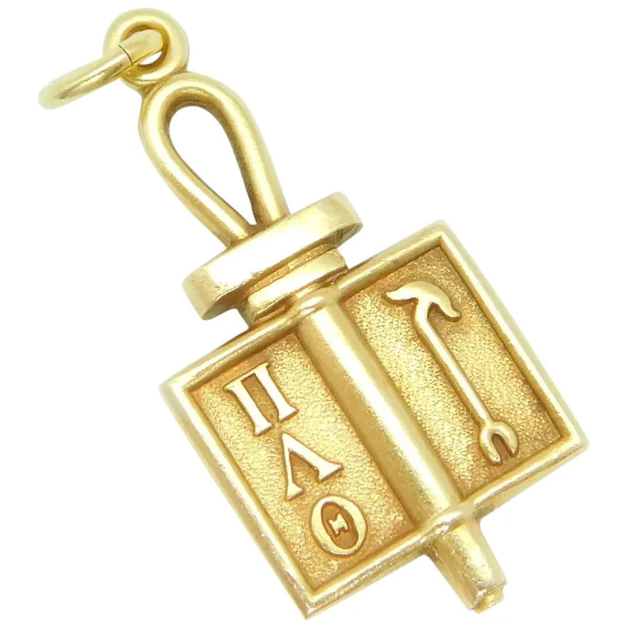 14kt Yellow Gold Fraternities / Sororities Scroll Charm